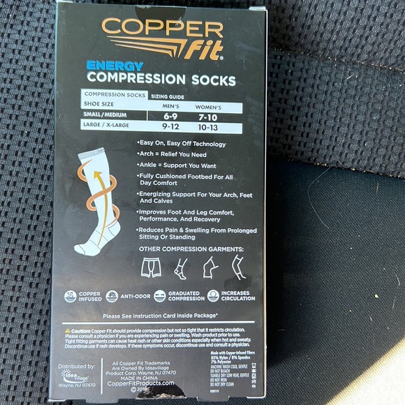 Copper Fit compression socks, new in box - Picture 2 of 3